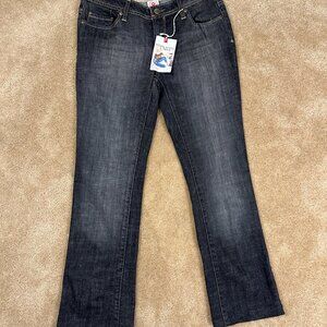 Bisou Bisou Jeans Womens Size 6 Mid-Rise Dark Wash Denim Bootcut Flare Jeans NWT